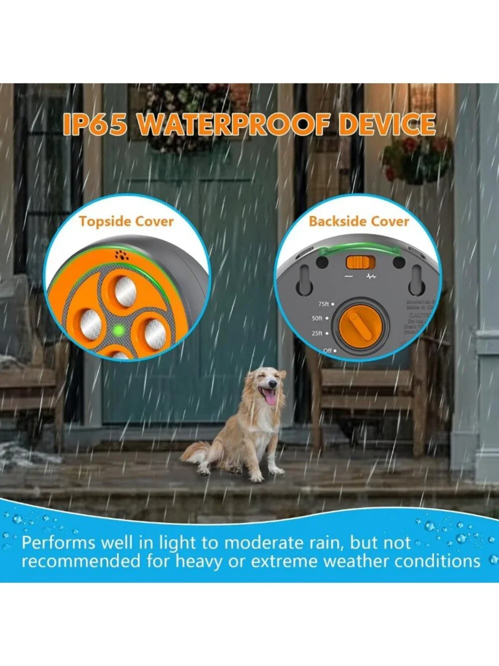 Rechargeable Dog Barking Deterrent with Remote, 6 Adjustable Modes, 200ft Range